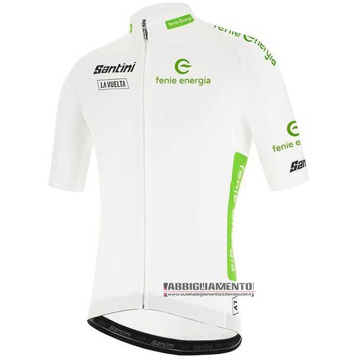 Abbigliamento Vuelta Espana 2020 Manica Corta e Pantaloncino Con Bretelle Bianco - Clicca l'immagine per chiudere